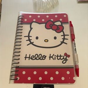 2004 Hello Kitty Notebook with Pink & White Polka Dot Design